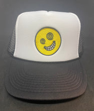 Load image into Gallery viewer, Black And White &quot;Yellow Emoji&quot; Trucker Hat