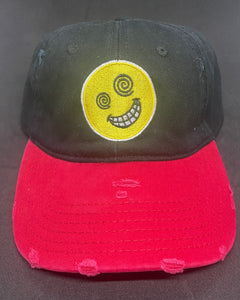 Black W/ Red Brim "Yellow Emoji" Dad Hat