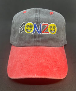 Heather Grey W/ Heather Red Brim "Gonzo" Dad Hat