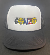 Load image into Gallery viewer, Black And White &quot;Gonzo&quot; Trucker Hat